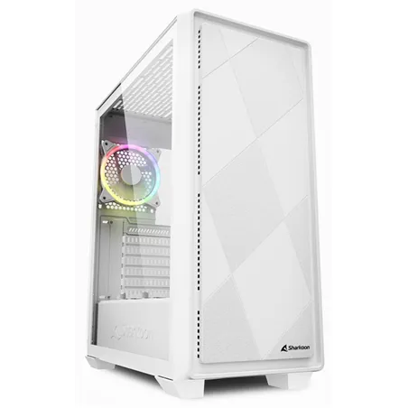 CAJA MIDI ATX SHARKOON VS8 RGB 1USB-A 1XVENT 120MM S/F FUENTE  BLANCO