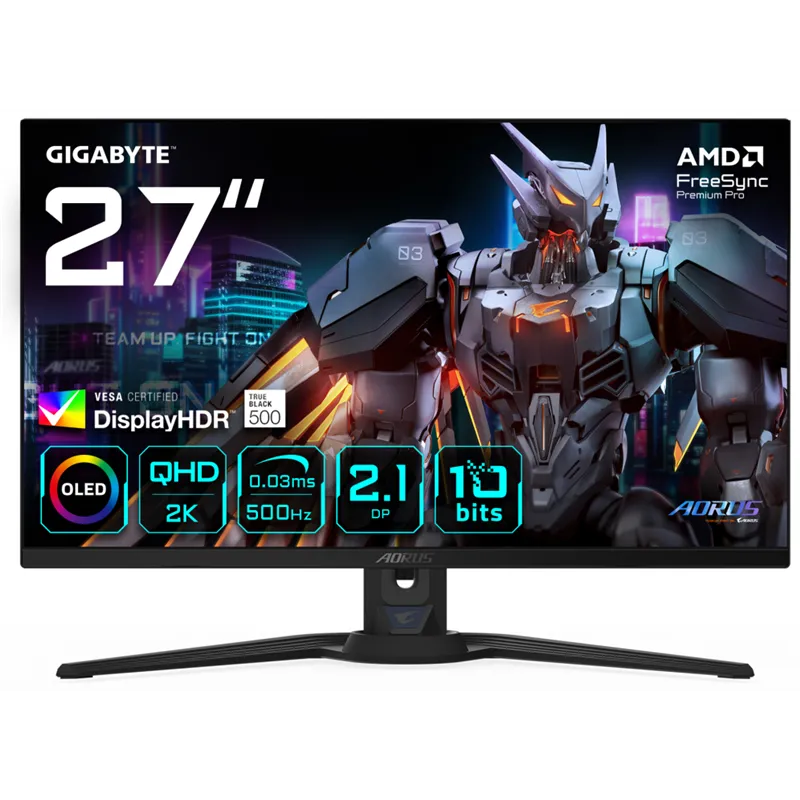 MONITOR GAMING GIGABYTE G27QQ5P 27" 2560x1440 QHD500Hz OLED KVM G-SYNC FreeSync