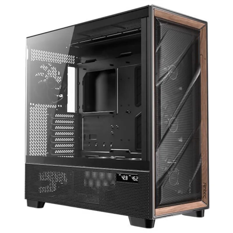 CAJA ANTEC FLUX PRO EUV WOOD ATX 2XUSB3.0 SIN FUENTE NEGRO