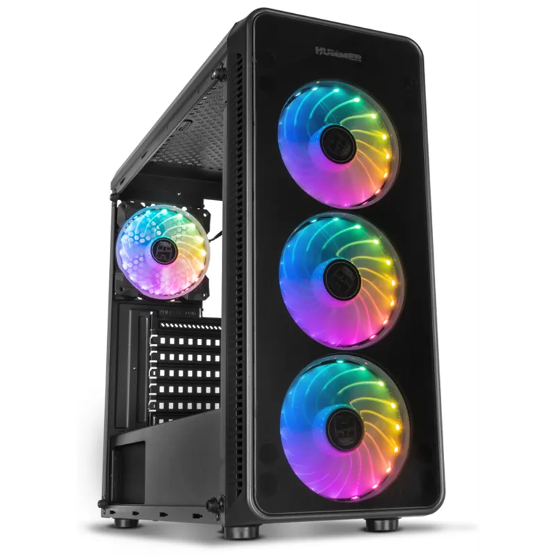 CAJA NOX HUMMER TGM RAINBOW ATX 1XUSB3.0 2XUSB2.0 NEGRO RGB