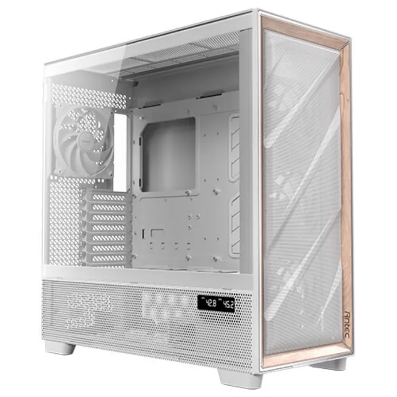 CAJA ANTEC FLUX PRO EUV WOOD ATX 2XUSB3.0 SIN FUENTE BLANCO