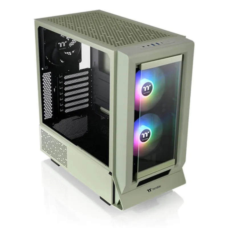 CAJA GAMING THERMALTAKE CERES 350 MX ATX 3XVENT 140 ARGB SN FUENTE MATCHA