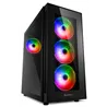 CAJA ATX SHARKOON TG5 PRO 2XUSB3.0 2XUSB2.0 SIN FUENTE RGB NEGRO
