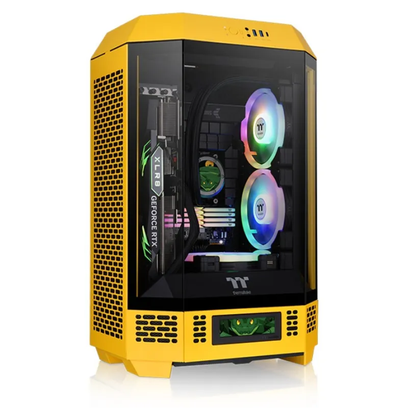 CAJA THERMALTAKE THE TOWER 300 MINI-ITX 2XUSBA 3.2 SIN FUENTE BUMBLEEBEE