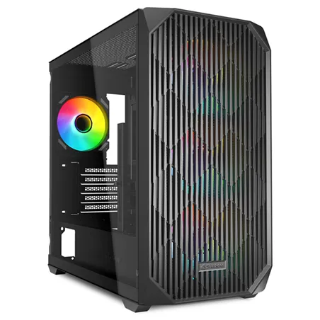 CAJA GAMING mATX SHARKOON MK3 3XVENT 120MM 3XUSB SN FUENTE NEGRO