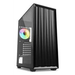 CAJA GAMING ATX SHARKOON VK3 RGB 2XUSB 1XTRRS SN FUENTE NEGRO