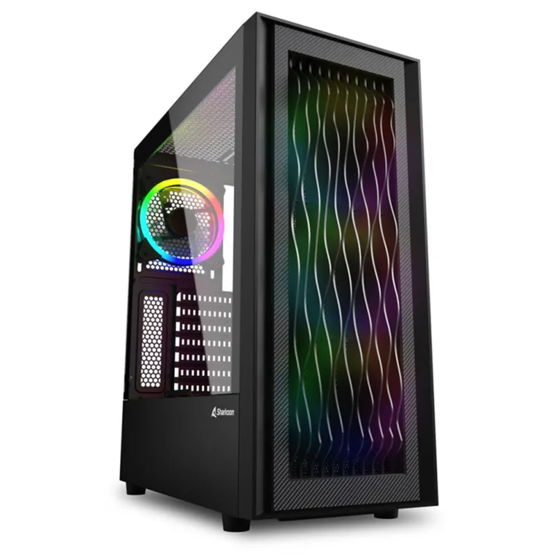 CAJA ATX SHARKOON RGB WAVE 2XUSB3.0 RGB SIN FUENTE NEGRO