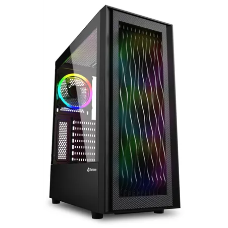 CAJA ATX SHARKOON RGB WAVE 2XUSB3.0 RGB SIN FUENTE NEGRO