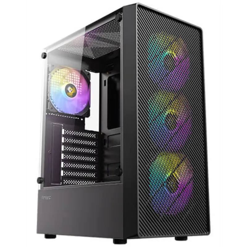 CAJA ANTEC AX26 ARGB ATX NEGRO 4XVENT 120MM 2XUSB SN FUENTE