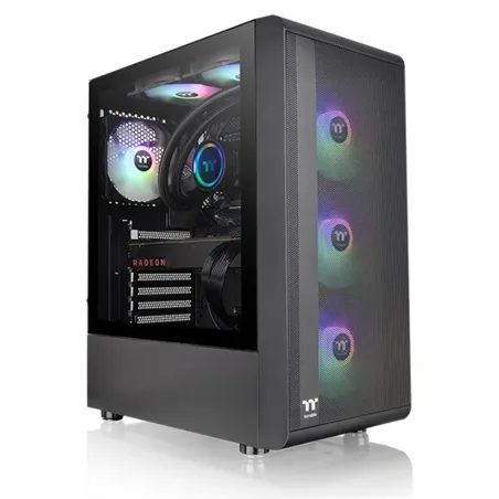 CAJA THERMALTAKE S200 TG ATX 2XUSB 3.0 ARGB SIN FUENTE NEGRO