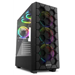 CAJA SHARKOON RGB HEX ATX 2XUSB3.0 SIN FUENTE NEGRO