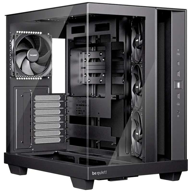CAJA BEQUIET LIGHT BASE 600 DX ATX SIN FUENTE ARGB NEGRO