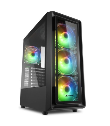 CAJA SHARKOON TK4 RGB ATX 2XUSB3.0 1XUSB2.0 SIN FUENTE NEGRO