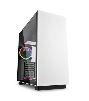 CAJA SHARKOON PURE STEEL ATX 2XUSB3.0 RGB SIN FUENTE BLANCO