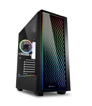 CAJA SHARKOON LIT 200 ATX 2XUSB3.0 RGB SIN FUENTE NEGRO
