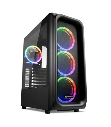 CAJA SHARKOON TK5M RGB ATX 2XUSB3.0 1XUSBtipoC SIN FUENTE NEGRO