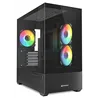 CAJA GAMING SHARKOON MK6 RGC MICRO ATX NEGRO 3XVENT 120MM 2XUSB SN FUENTE