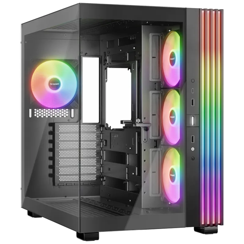 CAJA BEQUIET LIGHT BASE 600 LX ATX 4 VENTX 140MM SIN FUENTE ARGB NEGRO