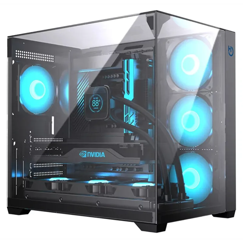 CAJA ATX HIDITEC GAMING SKY BLACK USB 3.1 TYPE-C