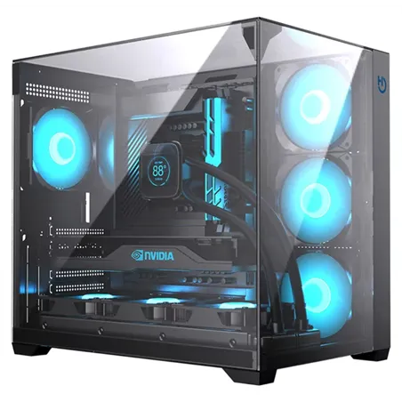 CAJA ATX HIDITEC GAMING SKY BLACK USB 3.1 TYPE-C