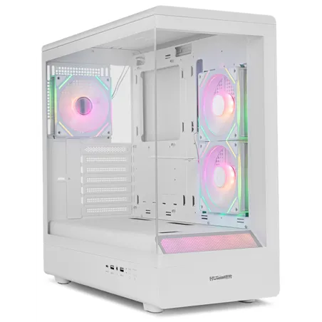 CAJA NOX SEMITORRE FRAMELESS HUMMER SIGNAL ARGB BLANCA USB TYPE C