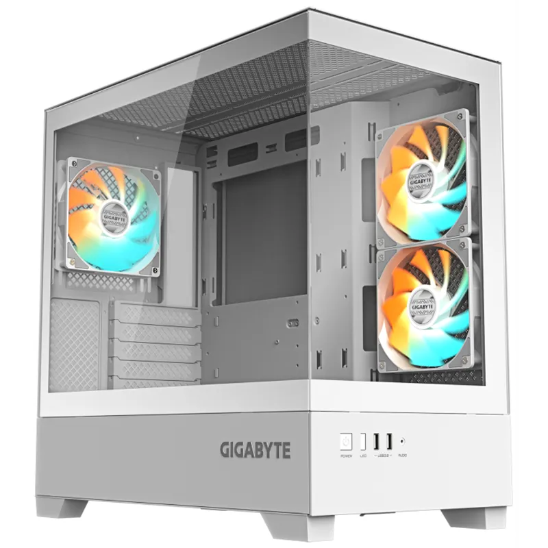 CAJA GIGABYTE M-ATX C201PI 3XVENT 120MM BLANCA