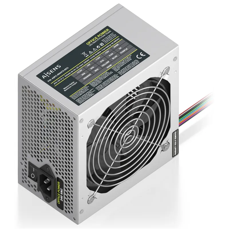 FUENTE ALIMENTACION AISENS ATX 500W OEM PLATA