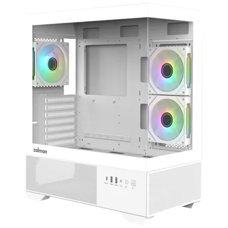 CAJA ZALMAN CHRONIX ATX 3 XVENT 120MM ARGB 1XUSB 3.0 BLANCO S/N FUENTE