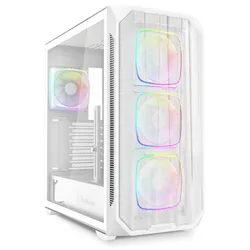 CAJA GAMING ATX SHARKOON NAK5M RGB 4XVENT 120MM 3XUSB SN FUENTE BLANCO