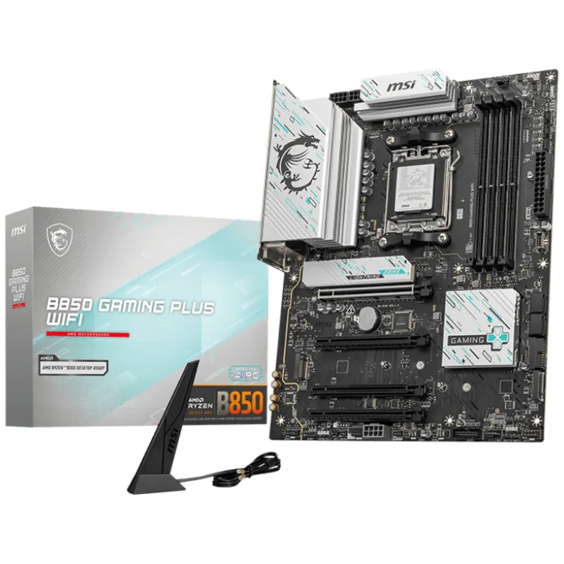 PLACA BASE MSI B850 GAMING PLUS WIFI PCI-E x16 Gen5, M.2 Gen5