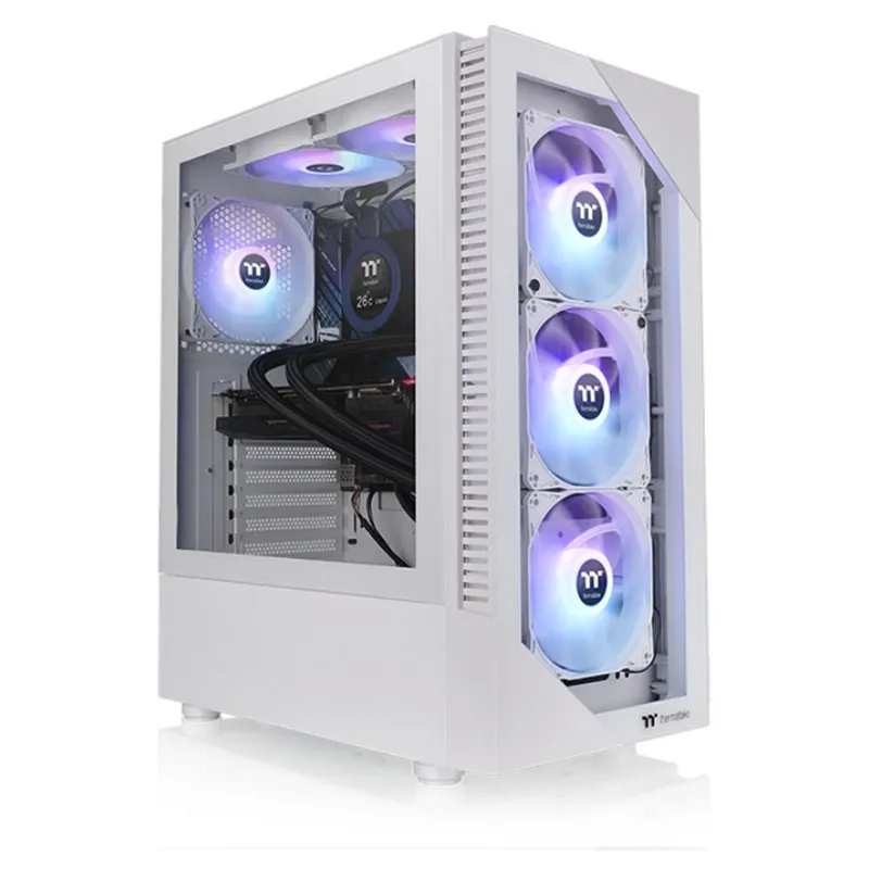 CAJA THERMALTAKE VIEW 200 TG ARGB ATX 2XUSB 3.2 SIN FUENTE BLANCO