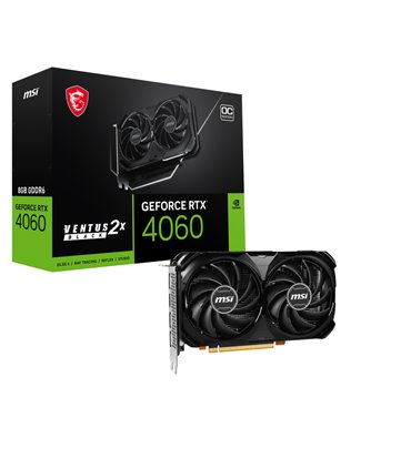TARJETA GRAFICA MSI RTX 4060 VENTUS 2X BLACK 8GB OC