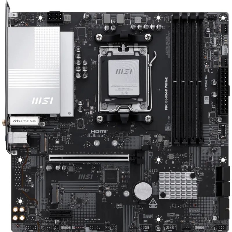 PLACA BASE MSI B840M-P WIFI6E AM5 DDR5