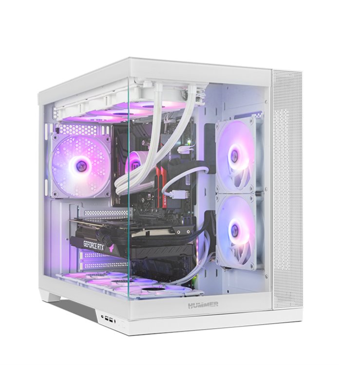 CAJA HUMMER ASTRA NEO SEMITT ATX CRISTAL FRAMELESS BLANCO
