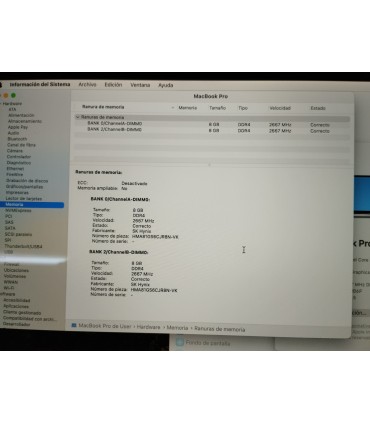 MacBook PRO 16" I7 16Gb 512Gb 2019 Reacondicionado 6 meses de garantia