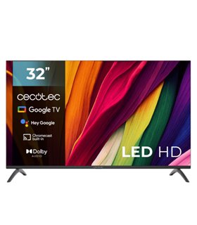 TELEVISION LED 32" CECOTEC HD GOOGLE TV AUDIO GOOGLE VOICE ASSITANT CHROMECAST