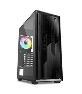 CAJA GAMING SHARKOON VK2 RGB ATX NEGRO 3XVENT 120MM 2XUSB SN FUENTE