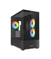 CAJA GAMING SHARKOON MK6 RGC MICRO ATX NEGRO 3XVENT 120MM 2XUSB SN FUENTE