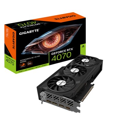 TARJETA GRAFICA GIGABYTE RTX 4070 WINDFORCE 3X OC V2 12GB