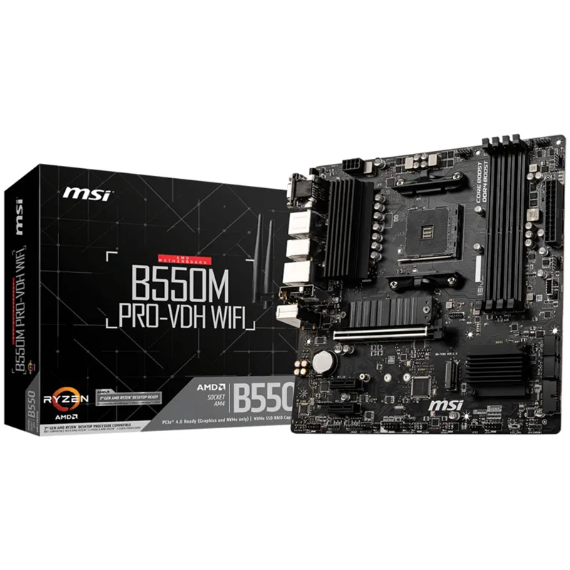 PLACA BASE MSI B550M PRO-VDH WIFI AM4 MATX 4XDDR4
