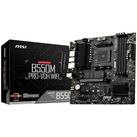 PLACA BASE MSI B550M PRO-VDH WIFI AM4 MATX 4XDDR4
