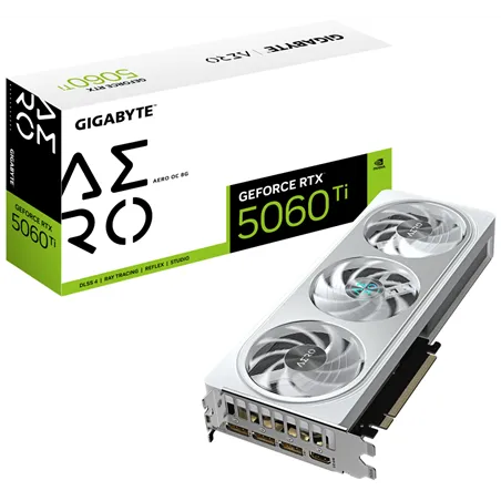 TARJETA GRAFICA GIGABYTE RTX 5060TI AERO OC 8GB GDDR7 NEGRO