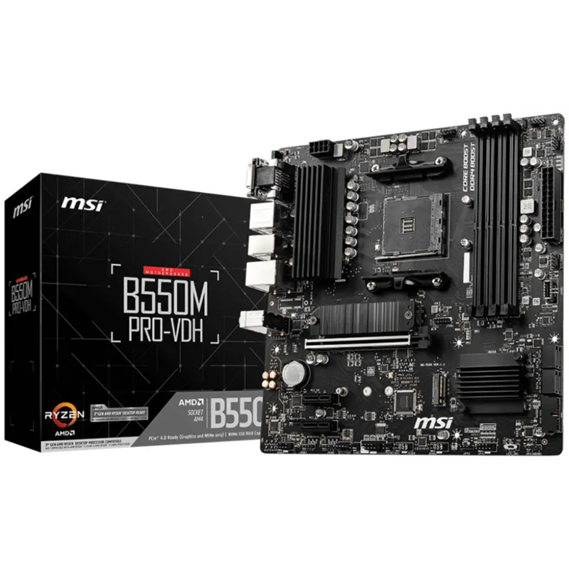 PLACA BASE MSI B550M PRO-VDH AM4 MATX 4XDDR4