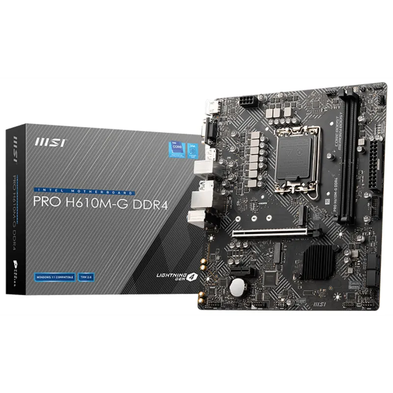 PLACA BASE MSI PRO H610M-G D4 1700 MATX 2XDDR4