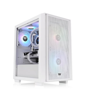 CAJA THERMALTAKE VERSA H16 TG ARGB M-ATX 3XVENTX120 MM SN FUENTE BLANCO