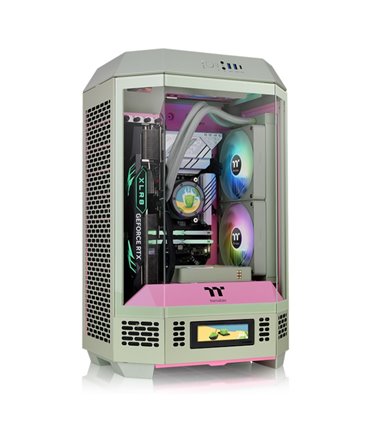 CAJA THERMALTAKE THE TOWER T300 M-ATX 2XUSB 3.0 SIN FUENTE VERDE MATCHA
