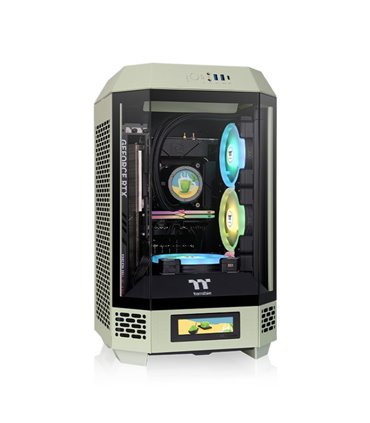 CAJA THERMALTAKE MINI-ITX TOWER 250 2XVENT 120MM VERDE MATCHA SNFUENTEÂ