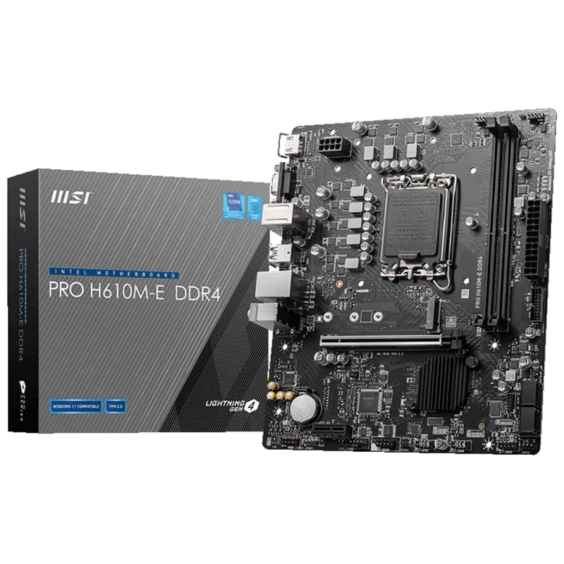 PLACA BASE MSI PRO H610M-E D4 1700 MATX 2XDDR4
