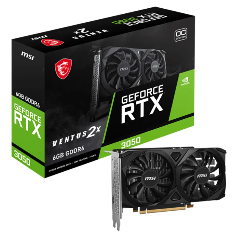 TARJETA GRAFICA MSI RTX 3050 VENTUS 2X E 6GB OC