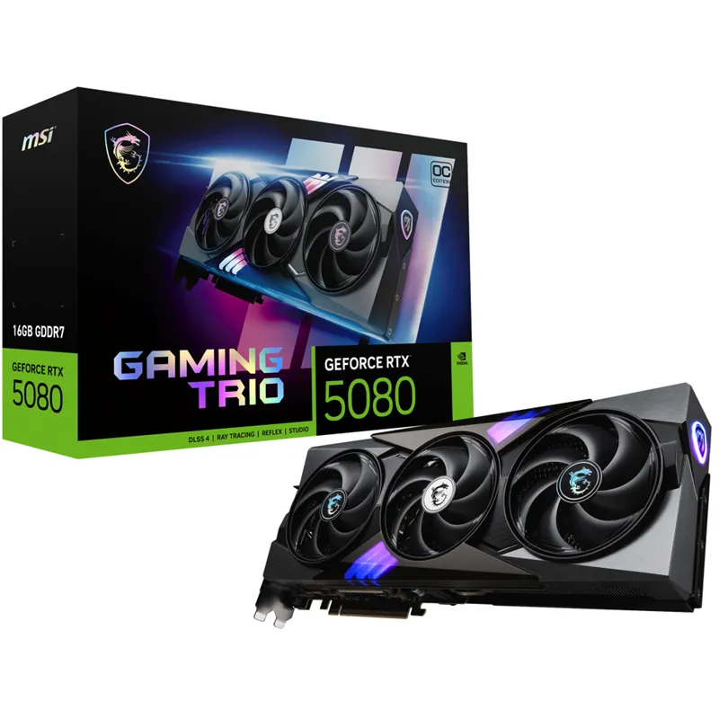TARJETA GRAFICA MSI RTX 5080 16GB GAMING TRIO OC